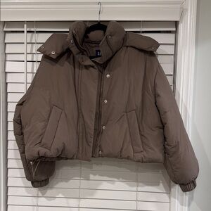 GAP Taupe Puffer Jacket